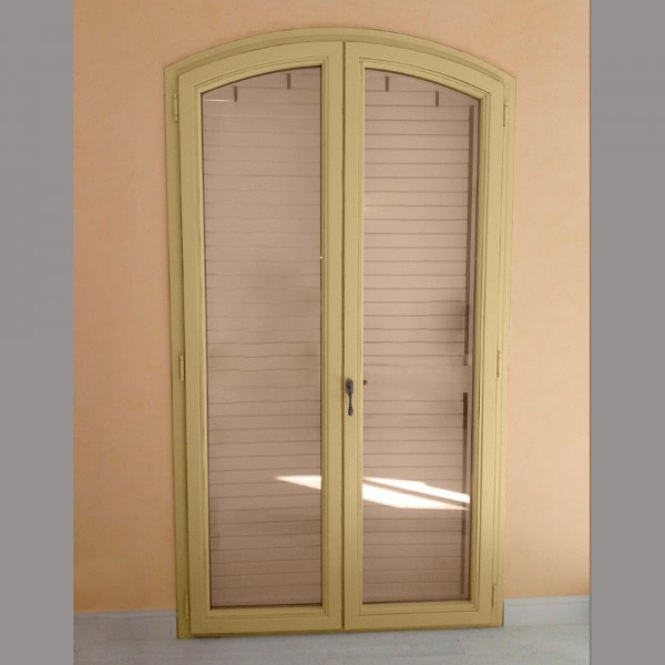 ventanas aluminio madera mixto con curva